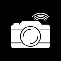 Camera Glyph Inverted Icon vector