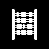 Abacus Glyph Inverted Icon vector