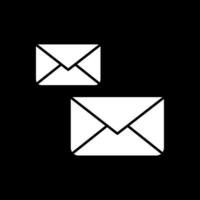 Email Glyph Inverted Icon vector