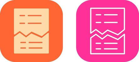 Corrupted List Icon Design vector
