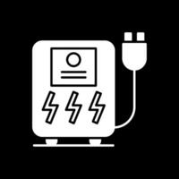 Uninterrupted Power Supply Glyph Inverted Icon vector