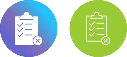 Rejected Icon Design vector