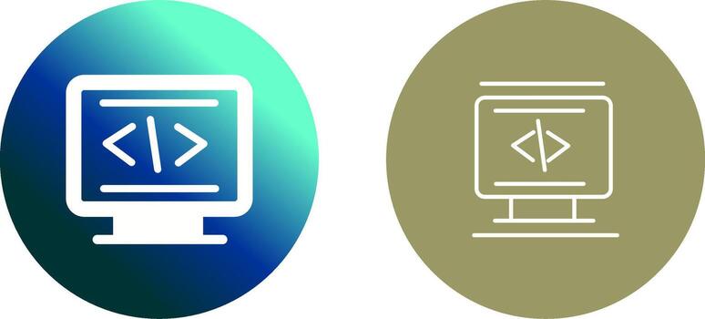 Coding Icon Design vector