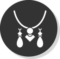 Jewelery Glyph Grey Circle Icon vector