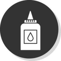 Liquid Glue Glyph Grey Circle Icon vector