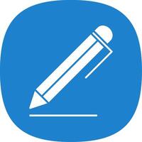 Pen Glyph Curve Icon vector