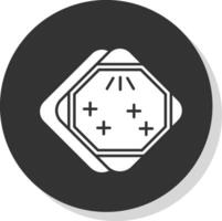Handkerchief Glyph Grey Circle Icon vector