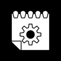 Time Management Glyph Inverted Icon vector