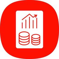 Finance Report Glyph Curve Icon vector