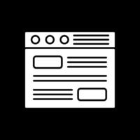 Process Glyph Inverted Icon vector