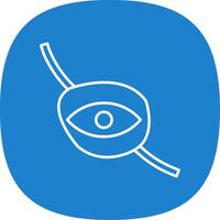 Eyepatch Line Curve Icon vector