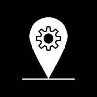 Localization Glyph Inverted Icon vector