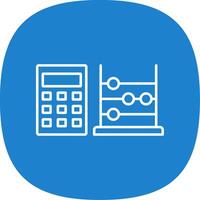 Abacus Line Curve Icon vector