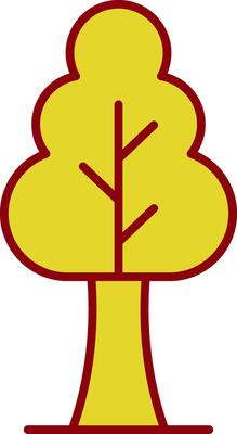 Tree Line Two Color Icon