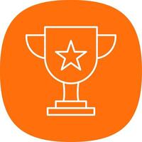 Trophy Line Curve Icon vector