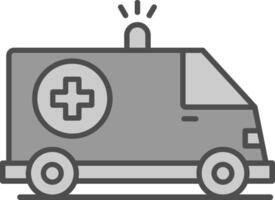 Ambulance Fillay Icon vector