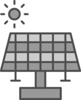 Solar Panel Fillay Icon vector