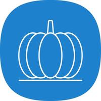 Pumpkin Line Curve Icon vector