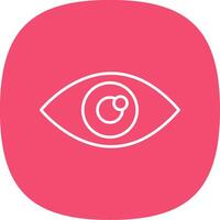 Eye Line Curve Icon vector