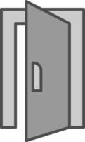 puerta relleno icono vector