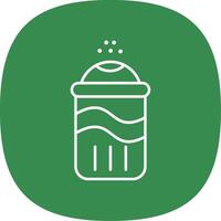 Salt Line Curve Icon vector