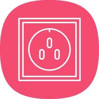 Socket Line Curve Icon vector