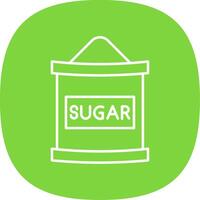 Sugar Bag Line Curve Icon vector