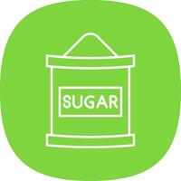 Sugar Bag Line Curve Icon vector