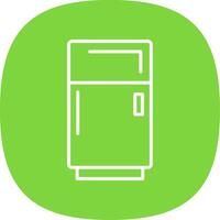 Fridge Line Curve Icon vector