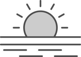 Ramadan Sunrise Fillay Icon vector