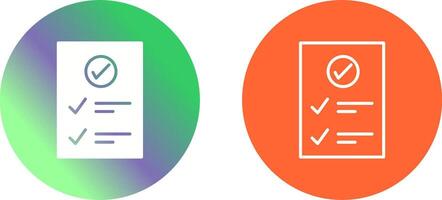 Check Up List Icon Design vector