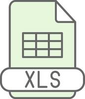 Xls Fillay Icon vector