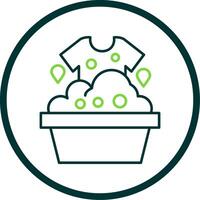 Cleaning Line Circle Icon vector
