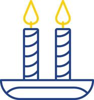 Candle Line Two Color Icon vector