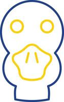 Duck Line Two Color Icon vector