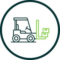 ForkLifter Line Circle Icon vector