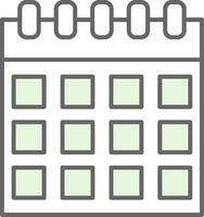 Calendar Fillay Icon vector