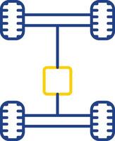 Axletree Line Two Color Icon vector