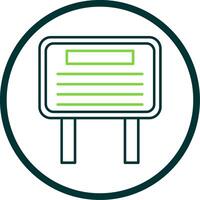 BillBoard Line Circle Icon vector