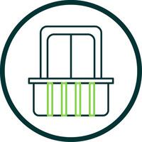 Balcony Line Circle Icon vector
