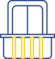 Balcony Line Two Color Icon vector