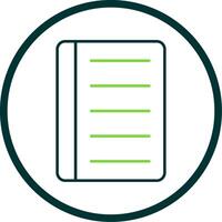 Notebook Line Circle Icon vector