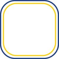 Round Corner Line Two Color Icon vector