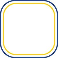 Round Corner Line Two Color Icon vector