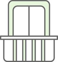 Balcony Fillay Icon vector