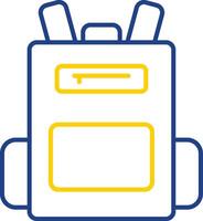 Backpack Line Two Color Icon vector