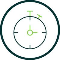 Chronometer Line Circle Icon vector