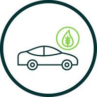 Eco Transporation Line Circle Icon vector