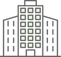 edificio relleno icono vector