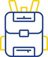 Backpack Line Two Color Icon vector